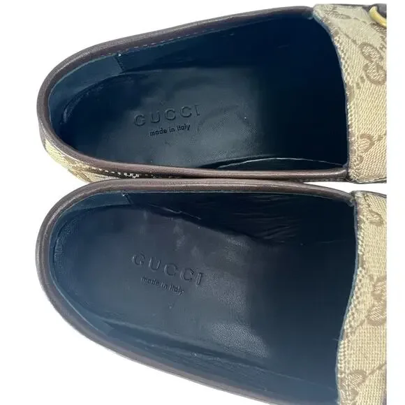 Gucci Jordaan Loafers GG Monogram Canvas in Rosewood with Leather Trim - Picture 13 of 16
